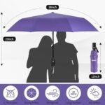 Seniny Windproof Travel Umbrella, Automatic Umbrellas for Rain, Portable &amp; Compact Umbrellas for Backpack, Strong UV for Protection, Folding Small Sun Umbrella for Car, Walking - Image 7