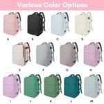 Mochila de viaje Taygeer para mujer, mochila de mano con puerto de carga USB y bolsa para zapatos, mochila homologada para vuelos con espacio para portátil de 15,6 pulgadas según la TSA, mochila informal para enfermeras, ideal para escapadas de fin de semana, viajes de negocios y senderismo, color rosa - Imagen 4