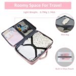 Mochila de viaje Taygeer para mujer, mochila de mano con puerto de carga USB y bolsa para zapatos, mochila homologada para vuelos con espacio para portátil de 15,6 pulgadas según la TSA, mochila informal para enfermeras, ideal para escapadas de fin de semana, viajes de negocios y senderismo, color rosa - Imagen 2