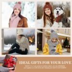 Winter Beanie Hat Scarf Gloves Set for Women, Womens Beanie with Pom Pom Long Scarf Neck Warmer Touchscreen Gloves 3 in 1 Set - Image 8