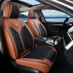 Coverado Seat Covers, Car Seat Covers Full Set, Leather Seat Covers for Cars, Automotive Seat Covers Car Seat Protector Car Accessories Fit for Most Sedans SUV Pick-up Truck(Black&amp;Brown) - Image 6