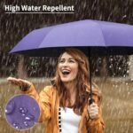 Seniny Windproof Travel Umbrella, Automatic Umbrellas for Rain, Portable &amp; Compact Umbrellas for Backpack, Strong UV for Protection, Folding Small Sun Umbrella for Car, Walking - Image 5