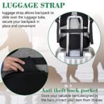 Mochila para portátil MATEIN Travel: mochila de negocios antirrobo, delgada y resistente, con puerto de carga USB; bolsa para ordenador resistente al agua, ideal para la universidad y el colegio, regalo para hombres y mujeres; apta para portátiles de 15,6 pulgadas, gris - Imagen 2