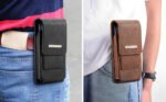 Phone Holster with Belt Clip for iPhone 17/16/15/14/13/12 Pro Max &amp; Plus, Galaxy S25/S24/S23/S22 Ultra &amp; Plus, Premium Leather Pouch with Card Holder, Magnetic Closure, Rugged Outdoor Case - L Brown - Image 5