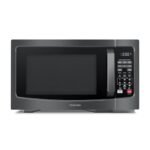 Hornos microondas de sobremesa TOSHIBA EM131A5C-BS, 1,2 pies cúbicos, plato giratorio extraíble de 12,4", sensor inteligente de humedad, 12 menús automáticos, función de silencio, modo ECO, interior fácil de limpiar, color negro, 1000 W