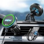 LISEN: cargador magnético MagSafe de 15 W para el coche, cargador inalámbrico magnético para el coche, soporte magnético para el móvil en el coche, soportes para el móvil y accesorios para el coche para mujer y hombre, compatibles con Jeep y Ford F150, para iPhone 17-12, Samsung y Pixel - Imagen 5