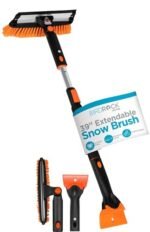 ‎Cepillo quitanieves extensible Snow MOOver de más de 39", con escobilla y rascador de hielo | Empuñadura de espuma | Cepillo quitanieves para coche | Rascador de hielo para coche | Coche, camioneta, SUV