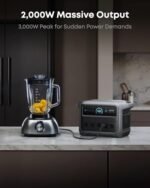Estación de energía portátil Anker SOLIX C1000 Gen 2 con panel solar bifacial de 200 W, generador solar de 2.000 W (3.000 W de potencia máxima), carga completa en 49 minutos y batería LiFePO4 de 1.024 Wh - Imagen 2