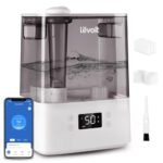 LEVOIT Humidifiers for Bedroom Large Room Home, (6L) Cool Mist Top Fill Essential Oil Diffuser for Baby &amp; Plants, Smart App &amp; Voice Control, Rapid Humidification &amp; Auto Mode - Quiet Sleep Mode, Gray