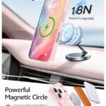 Funda FNTCASE para iPhone 17 Pro Max: [Compatible con MagSafe] Fundas translúcidas en acabado mate con [protección total para la cámara] y [protector de pantalla] Funda protectora para móvil a prueba de golpes de grado militar - Rosa claro