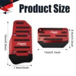 Juego de 2 fundas antideslizantes para pedales de coche, fundas de alta calidad de aleación de aluminio para los pedales de acelerador y freno que garantizan una conducción segura, kit de recambio para pedales de cambio automático, accesorios universales para la mayoría de los coches
