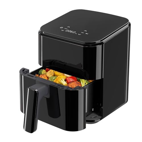 41XiYcWxGIL NEWBULIG Air Fryer, Compact Digital 3 Qt Airfryer with Nonstick Plate & Dishwasher Safe Basket, Quick Easy Meals, Features Auto Shutoff and Simple Touchscreen, Ideal for Small Spaces - Image 1
