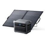 Estación de energía portátil Anker SOLIX C1000 Gen 2 con panel solar bifacial de 200 W, generador solar de 2.000 W (3.000 W de potencia máxima), carga completa en 49 minutos y batería LiFePO4 de 1.024 Wh