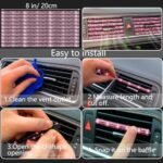 Juego de 27 accesorios para coche «Bling» de NBTEPEM: fundas universales para el volante, marcos para matrículas, soporte para el móvil, cargador rápido para coche y posavasos (rosa) - Imagen 2