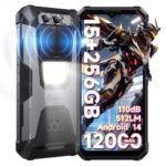Smartphone resistente FOSSIBOT F106Pro desbloqueado, teléfono resistente de 12 000 mAh, 15 GB + 256 GB, Android 14, pantalla de 6,58", cámara con visión nocturna de 48 + 16 + 20 MP, altavoz potente de 110 dB, luz de acampada de 512 lm, 4G, doble SIM/NFC