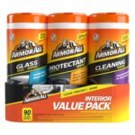 Toallitas protectoras, para cristales y de limpieza Armor All, para el interior y el exterior del coche, 30 unidades cada paquete (paquete de 3)