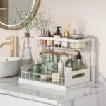 REALINN Under Sink Organizer, Pull Out Cabinet Organizer 2 Tier Slide Out Sink Shelf Cabinet Storage Shelves, Storage for Kitchen Bathroom, White, 2 Pack - Image 3